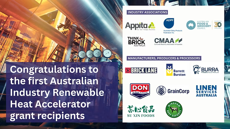 Aratherm selected as part of the Australian Industry Renewable Heat Accelerator 